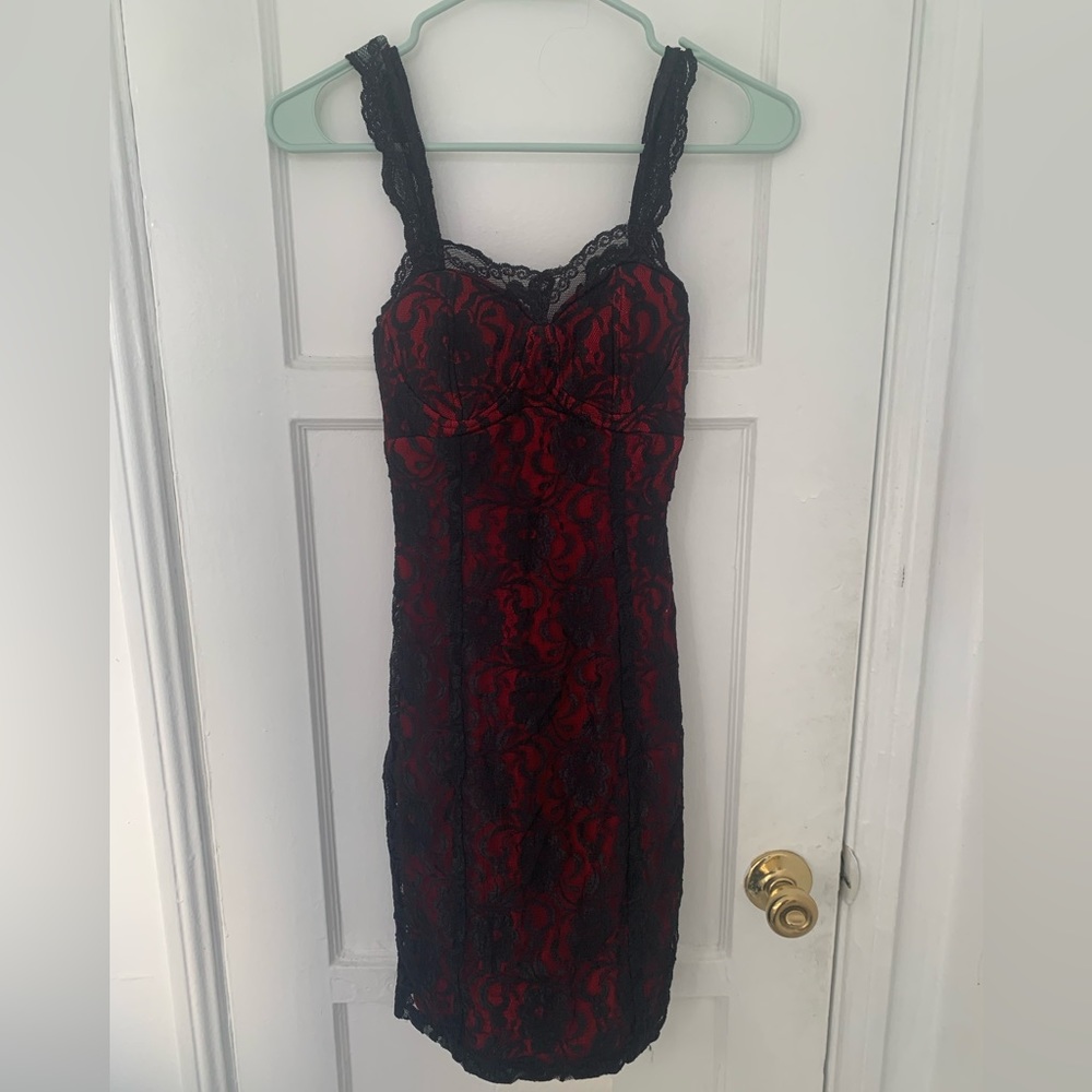 Sz small Fredricks of Hollywood corset lace dress